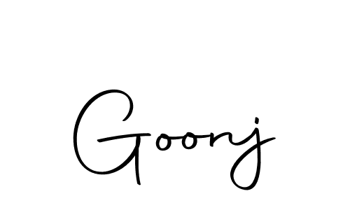 Also we have Goonj name is the best signature style. Create professional handwritten signature collection using Autography-DOLnW autograph style. Goonj signature style 10 images and pictures png