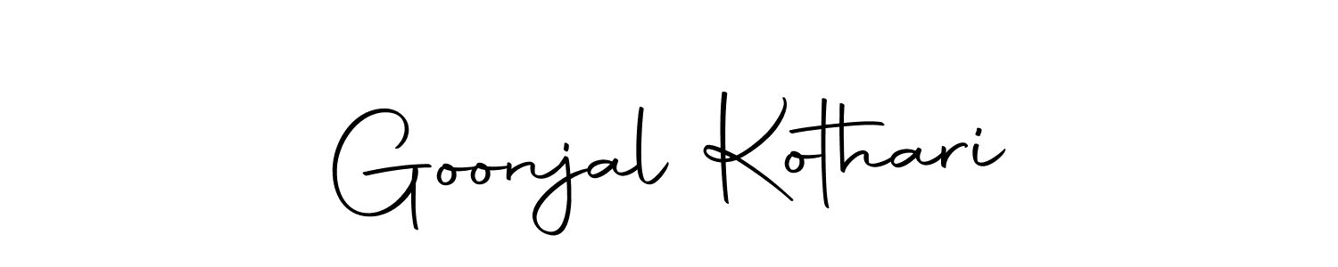 Goonjal Kothari stylish signature style. Best Handwritten Sign (Autography-DOLnW) for my name. Handwritten Signature Collection Ideas for my name Goonjal Kothari. Goonjal Kothari signature style 10 images and pictures png