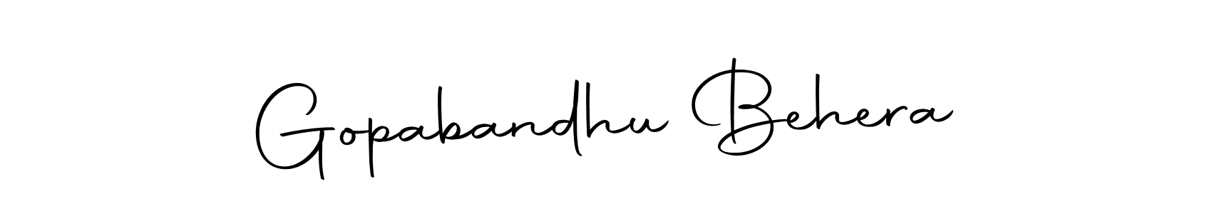 Create a beautiful signature design for name Gopabandhu Behera. With this signature (Autography-DOLnW) fonts, you can make a handwritten signature for free. Gopabandhu Behera signature style 10 images and pictures png