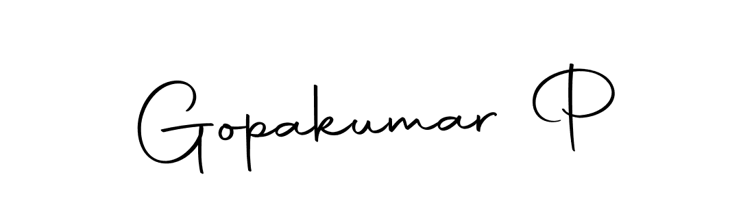 Create a beautiful signature design for name Gopakumar P. With this signature (Autography-DOLnW) fonts, you can make a handwritten signature for free. Gopakumar P signature style 10 images and pictures png