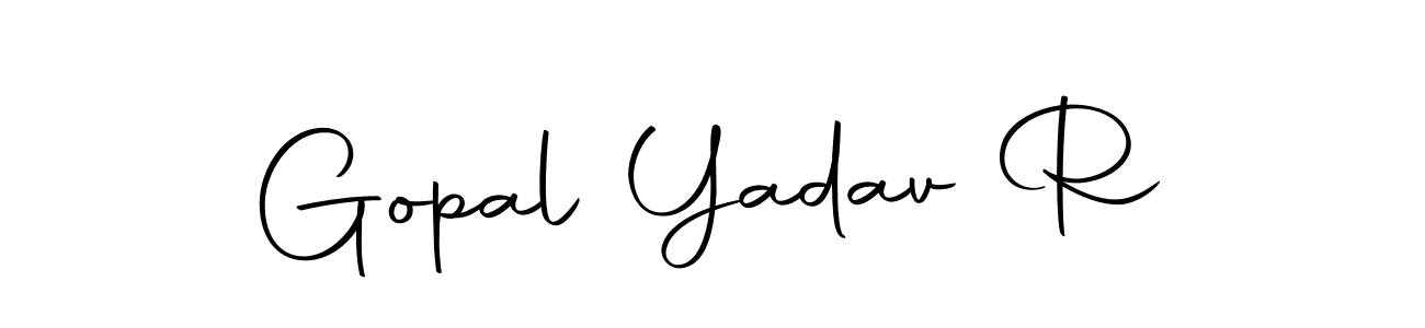 How to make Gopal Yadav R name signature. Use Autography-DOLnW style for creating short signs online. This is the latest handwritten sign. Gopal Yadav R signature style 10 images and pictures png