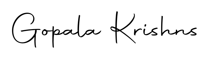 Upgrade your professional image with Gopala Krishns signature created with Autography-DOLnW font. Fast, free, and watermark-free download. Gopala Krishns signature style 10 images and pictures png