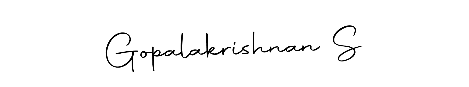 Use a signature maker to create a handwritten signature online. With this signature software, you can design (Autography-DOLnW) your own signature for name Gopalakrishnan S. Gopalakrishnan S signature style 10 images and pictures png