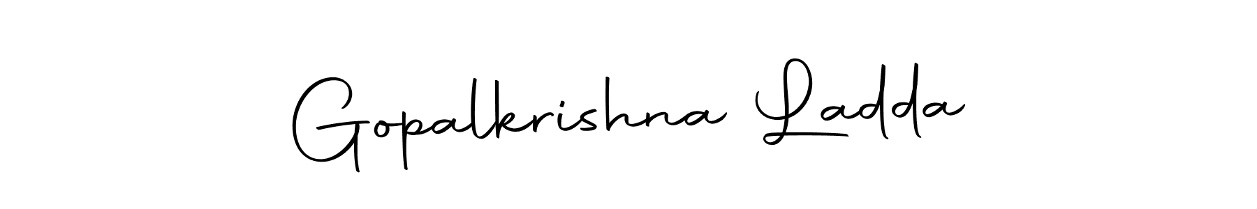 How to make Gopalkrishna Ladda name signature. Use Autography-DOLnW style for creating short signs online. This is the latest handwritten sign. Gopalkrishna Ladda signature style 10 images and pictures png