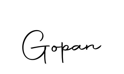 Create a beautiful signature design for name Gopan. With this signature (Autography-DOLnW) fonts, you can make a handwritten signature for free. Gopan signature style 10 images and pictures png