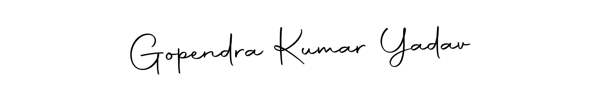 Design your own signature with our free online signature maker. With this signature software, you can create a handwritten (Autography-DOLnW) signature for name Gopendra Kumar Yadav. Gopendra Kumar Yadav signature style 10 images and pictures png