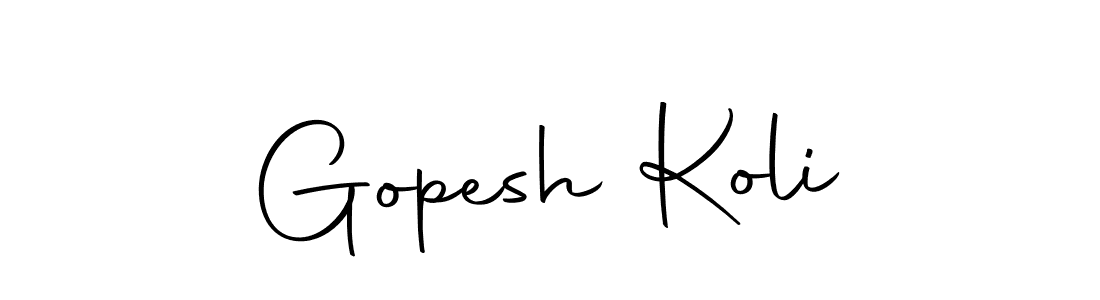 How to make Gopesh Koli name signature. Use Autography-DOLnW style for creating short signs online. This is the latest handwritten sign. Gopesh Koli signature style 10 images and pictures png