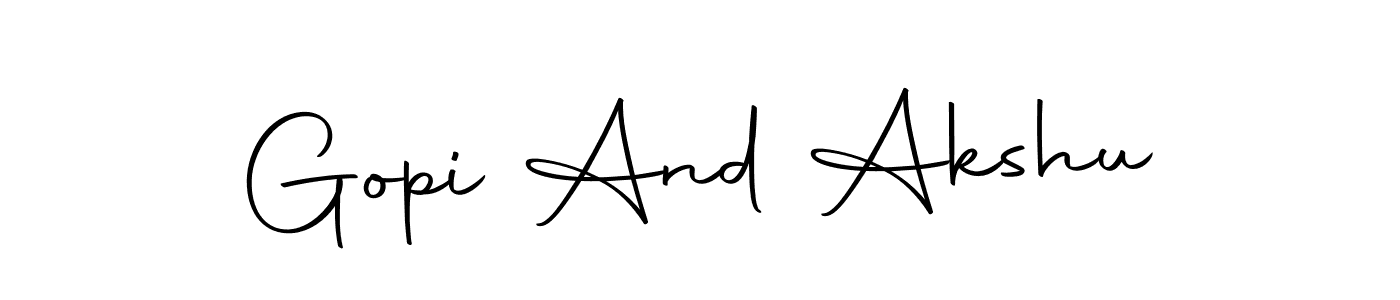 Make a beautiful signature design for name Gopi And Akshu. Use this online signature maker to create a handwritten signature for free. Gopi And Akshu signature style 10 images and pictures png