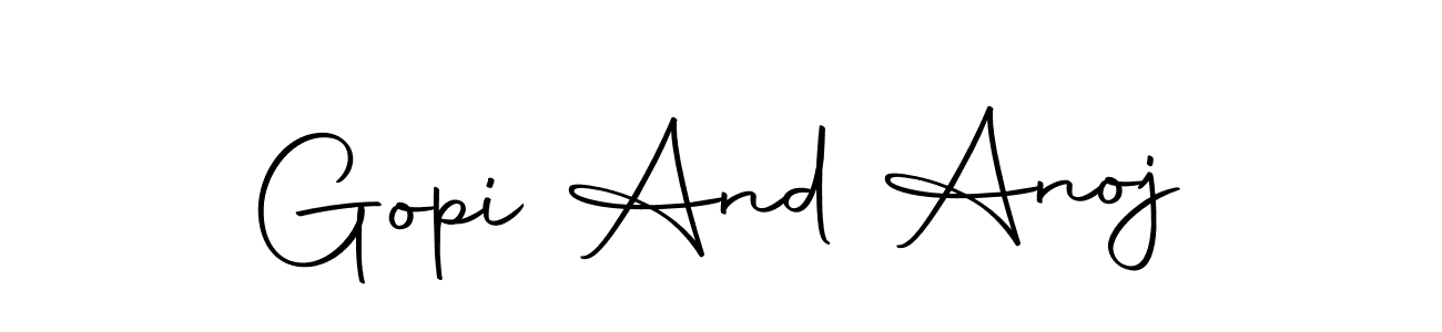 Make a beautiful signature design for name Gopi And Anoj. With this signature (Autography-DOLnW) style, you can create a handwritten signature for free. Gopi And Anoj signature style 10 images and pictures png