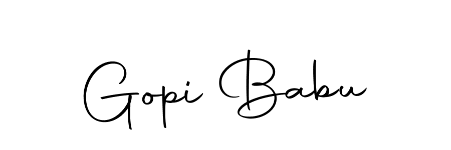 Design your own signature with our free online signature maker. With this signature software, you can create a handwritten (Autography-DOLnW) signature for name Gopi Babu. Gopi Babu signature style 10 images and pictures png