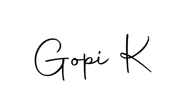 How to make Gopi K name signature. Use Autography-DOLnW style for creating short signs online. This is the latest handwritten sign. Gopi K signature style 10 images and pictures png