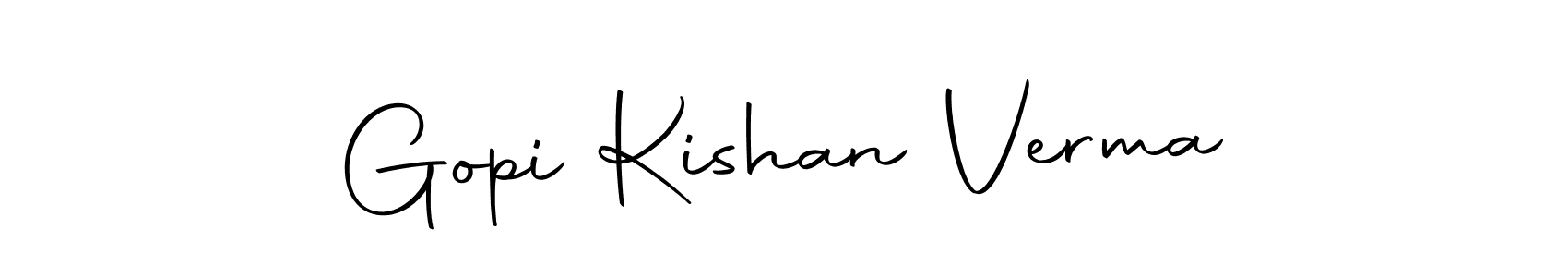 Also we have Gopi Kishan Verma name is the best signature style. Create professional handwritten signature collection using Autography-DOLnW autograph style. Gopi Kishan Verma signature style 10 images and pictures png
