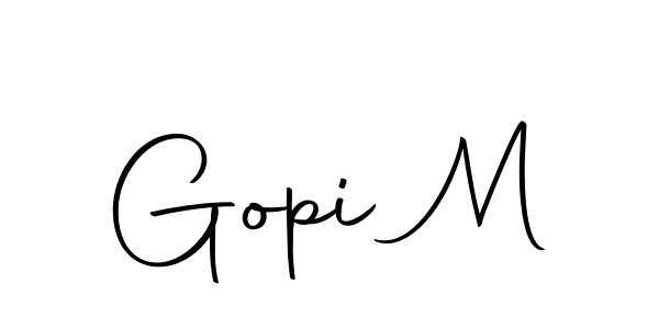 Design your own signature with our free online signature maker. With this signature software, you can create a handwritten (Autography-DOLnW) signature for name Gopi M. Gopi M signature style 10 images and pictures png