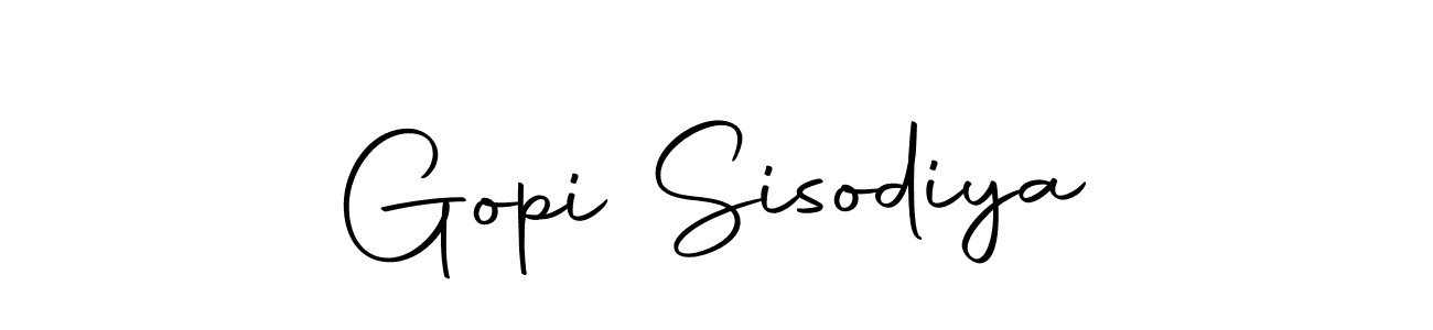 Create a beautiful signature design for name Gopi Sisodiya. With this signature (Autography-DOLnW) fonts, you can make a handwritten signature for free. Gopi Sisodiya signature style 10 images and pictures png