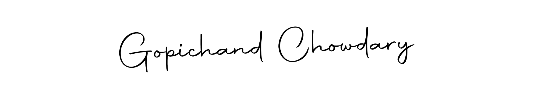 Autography-DOLnW is a professional signature style that is perfect for those who want to add a touch of class to their signature. It is also a great choice for those who want to make their signature more unique. Get Gopichand Chowdary name to fancy signature for free. Gopichand Chowdary signature style 10 images and pictures png
