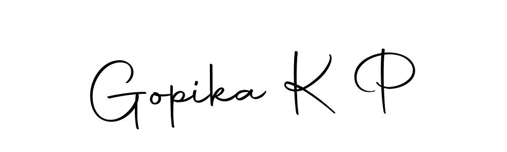 Create a beautiful signature design for name Gopika K P. With this signature (Autography-DOLnW) fonts, you can make a handwritten signature for free. Gopika K P signature style 10 images and pictures png