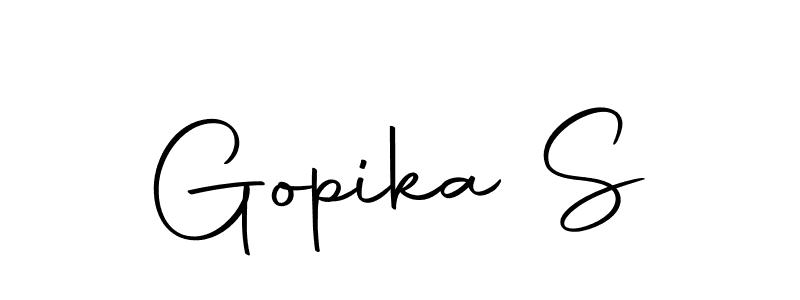 if you are searching for the best signature style for your name Gopika S. so please give up your signature search. here we have designed multiple signature styles  using Autography-DOLnW. Gopika S signature style 10 images and pictures png