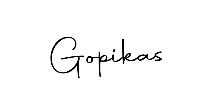 Create a beautiful signature design for name Gopikas. With this signature (Autography-DOLnW) fonts, you can make a handwritten signature for free. Gopikas signature style 10 images and pictures png
