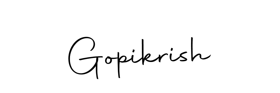 Create a beautiful signature design for name Gopikrish. With this signature (Autography-DOLnW) fonts, you can make a handwritten signature for free. Gopikrish signature style 10 images and pictures png