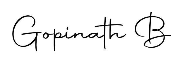 Express your personality with a custom Gopinath B signature crafted with Autography-DOLnW typography. Free transparent PNG download available. Gopinath B signature style 10 images and pictures png