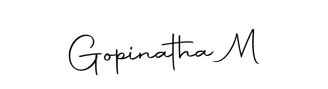 The best way (Autography-DOLnW) to make a short signature is to pick only two or three words in your name. The name Gopinatha M include a total of six letters. For converting this name. Gopinatha M signature style 10 images and pictures png