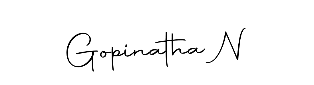 Use a signature maker to create a handwritten signature online. With this signature software, you can design (Autography-DOLnW) your own signature for name Gopinatha N. Gopinatha N signature style 10 images and pictures png