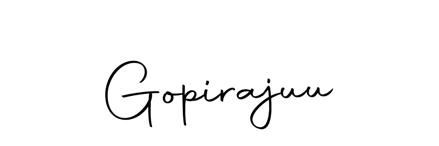 Use a signature maker to create a handwritten signature online. With this signature software, you can design (Autography-DOLnW) your own signature for name Gopirajuu. Gopirajuu signature style 10 images and pictures png