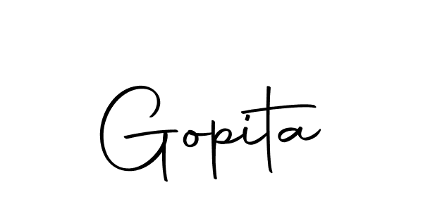 Similarly Autography-DOLnW is the best handwritten signature design. Signature creator online .You can use it as an online autograph creator for name Gopita. Gopita signature style 10 images and pictures png