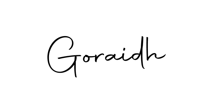 You can use this online signature creator to create a handwritten signature for the name Goraidh. This is the best online autograph maker. Goraidh signature style 10 images and pictures png