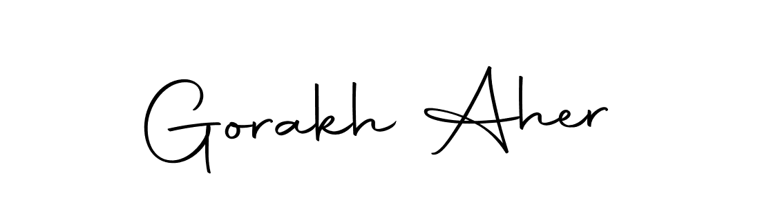 Create a beautiful signature design for name Gorakh Aher. With this signature (Autography-DOLnW) fonts, you can make a handwritten signature for free. Gorakh Aher signature style 10 images and pictures png
