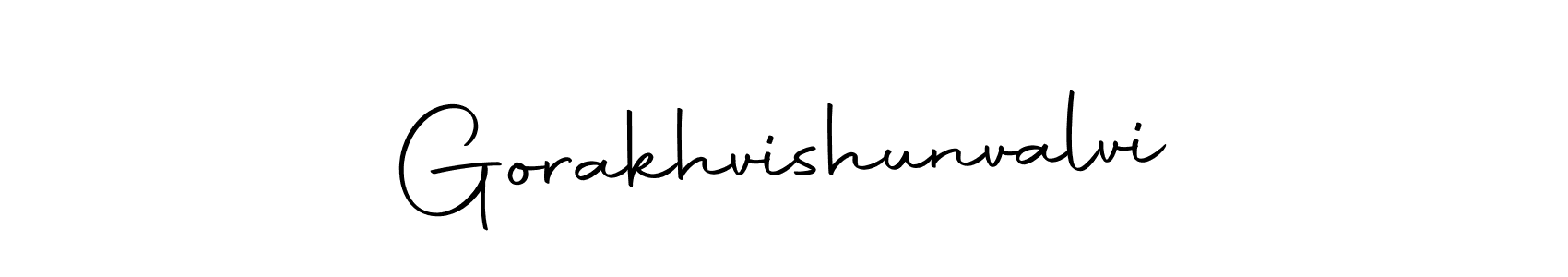Create a beautiful signature design for name Gorakhvishunvalvi. With this signature (Autography-DOLnW) fonts, you can make a handwritten signature for free. Gorakhvishunvalvi signature style 10 images and pictures png