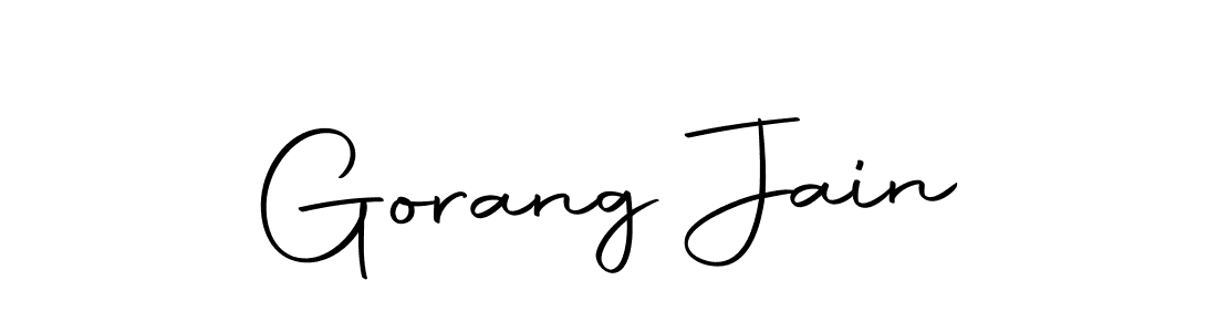Make a beautiful signature design for name Gorang Jain. Use this online signature maker to create a handwritten signature for free. Gorang Jain signature style 10 images and pictures png