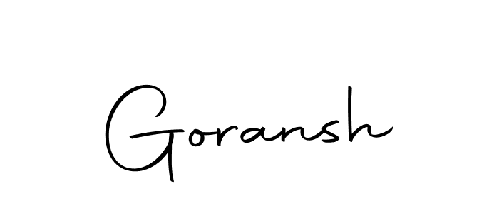 Here are the top 10 professional signature styles for the name Goransh. These are the best autograph styles you can use for your name. Goransh signature style 10 images and pictures png