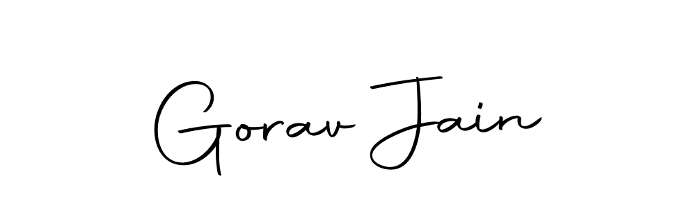 Make a short Gorav Jain signature style. Manage your documents anywhere anytime using Autography-DOLnW. Create and add eSignatures, submit forms, share and send files easily. Gorav Jain signature style 10 images and pictures png