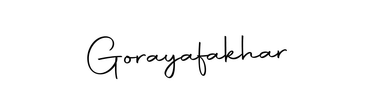 Gorayafakhar stylish signature style. Best Handwritten Sign (Autography-DOLnW) for my name. Handwritten Signature Collection Ideas for my name Gorayafakhar. Gorayafakhar signature style 10 images and pictures png