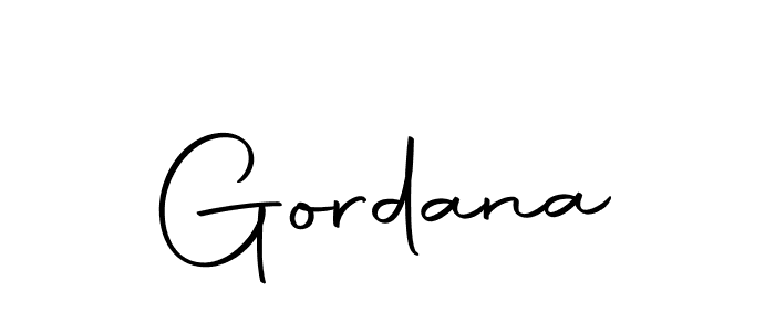 Create a beautiful signature design for name Gordana. With this signature (Autography-DOLnW) fonts, you can make a handwritten signature for free. Gordana signature style 10 images and pictures png