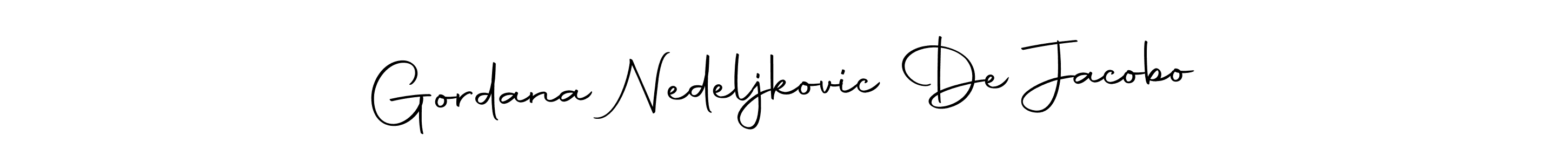 Similarly Autography-DOLnW is the best handwritten signature design. Signature creator online .You can use it as an online autograph creator for name Gordana Nedeljkovic De Jacobo. Gordana Nedeljkovic De Jacobo signature style 10 images and pictures png