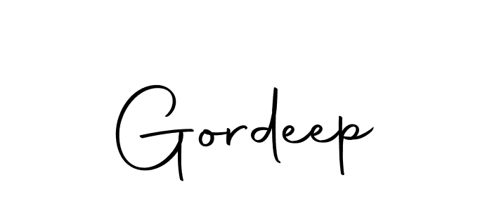 Design your own signature with our free online signature maker. With this signature software, you can create a handwritten (Autography-DOLnW) signature for name Gordeep. Gordeep signature style 10 images and pictures png