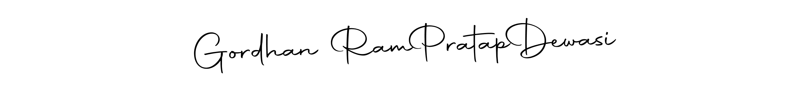Autography-DOLnW is a professional signature style that is perfect for those who want to add a touch of class to their signature. It is also a great choice for those who want to make their signature more unique. Get Gordhan Ram  Pratap  Dewasi name to fancy signature for free. Gordhan Ram  Pratap  Dewasi signature style 10 images and pictures png