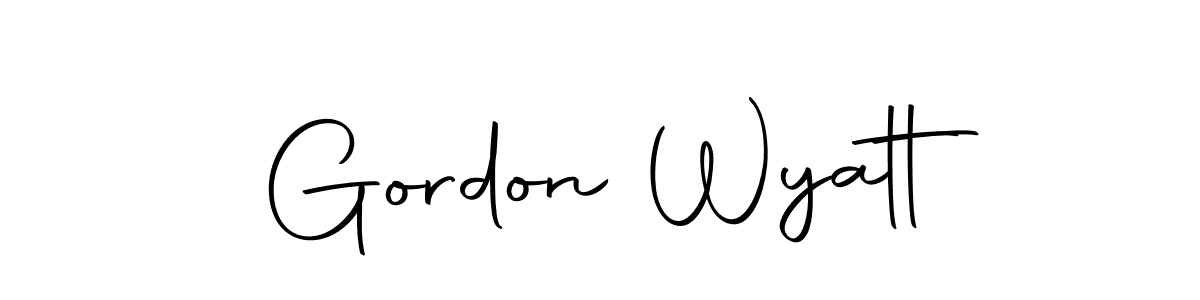 Create a beautiful signature design for name Gordon Wyatt. With this signature (Autography-DOLnW) fonts, you can make a handwritten signature for free. Gordon Wyatt signature style 10 images and pictures png