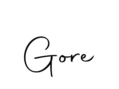 Design your own signature with our free online signature maker. With this signature software, you can create a handwritten (Autography-DOLnW) signature for name Gore. Gore signature style 10 images and pictures png