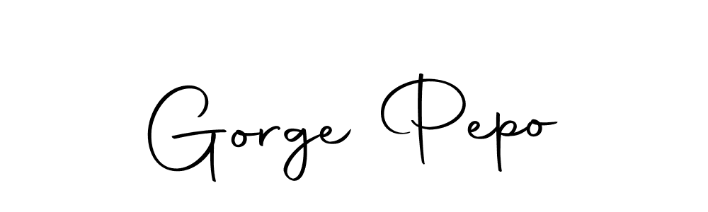 How to make Gorge Pepo name signature. Use Autography-DOLnW style for creating short signs online. This is the latest handwritten sign. Gorge Pepo signature style 10 images and pictures png