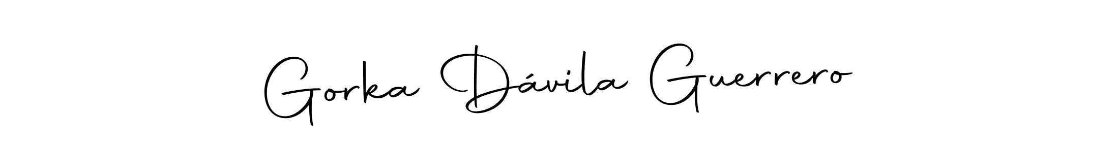 Create a beautiful signature design for name Gorka Dávila Guerrero. With this signature (Autography-DOLnW) fonts, you can make a handwritten signature for free. Gorka Dávila Guerrero signature style 10 images and pictures png