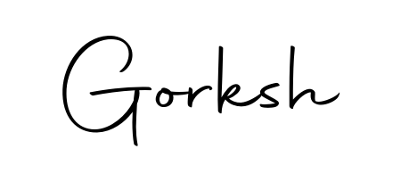 Elevate your brand with a stunning Gorksh eSignature. The Autography-DOLnW style provides a balanced, flowing aesthetic for everyday signing. Gorksh signature style 10 images and pictures png