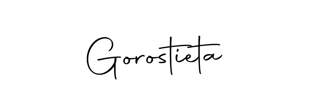 Use a signature maker to create a handwritten signature online. With this signature software, you can design (Autography-DOLnW) your own signature for name Gorostieta. Gorostieta signature style 10 images and pictures png