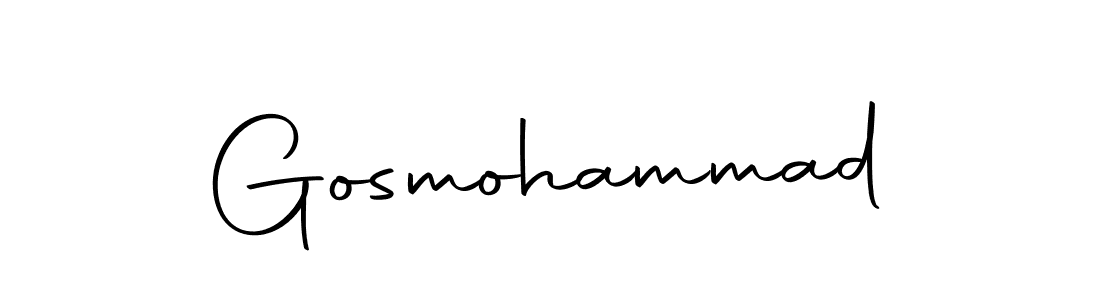 Create a beautiful signature design for name Gosmohammad. With this signature (Autography-DOLnW) fonts, you can make a handwritten signature for free. Gosmohammad signature style 10 images and pictures png