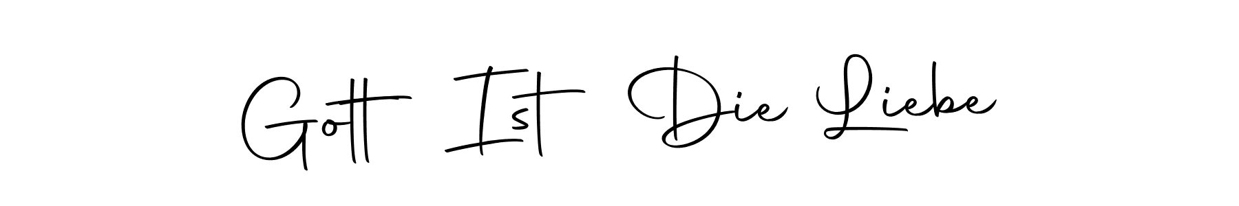 Design your own signature with our free online signature maker. With this signature software, you can create a handwritten (Autography-DOLnW) signature for name Gott Ist Die Liebe. Gott Ist Die Liebe signature style 10 images and pictures png