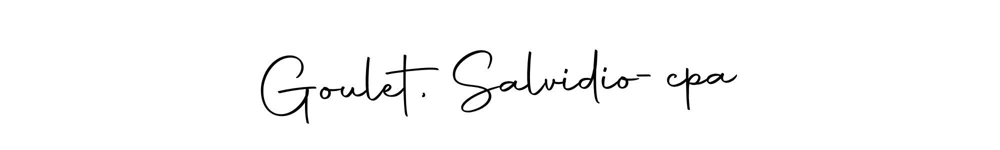 Check out images of Autograph of Goulet, Salvidio-cpa name. Actor Goulet, Salvidio-cpa Signature Style. Autography-DOLnW is a professional sign style online. Goulet, Salvidio-cpa signature style 10 images and pictures png