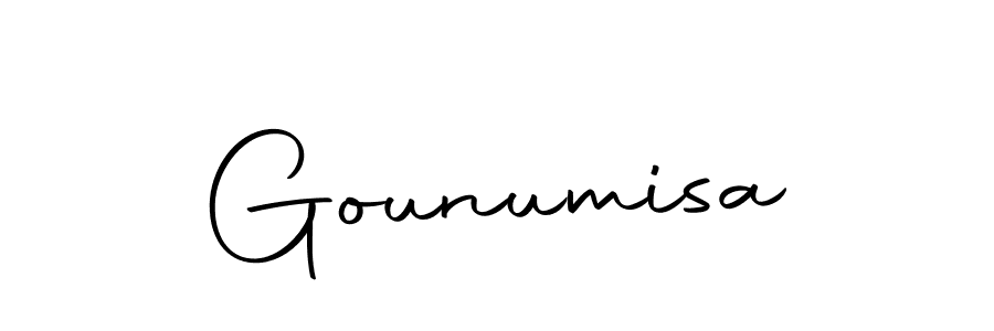 You can use this online signature creator to create a handwritten signature for the name Gounumisa. This is the best online autograph maker. Gounumisa signature style 10 images and pictures png