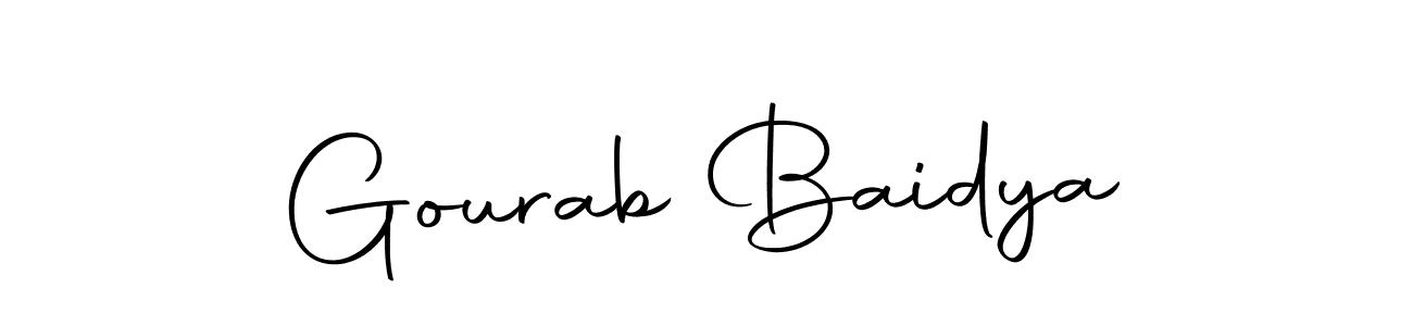 Create a beautiful signature design for name Gourab Baidya. With this signature (Autography-DOLnW) fonts, you can make a handwritten signature for free. Gourab Baidya signature style 10 images and pictures png